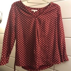 Beautiful Silk Blouse with Flutter Sleeve